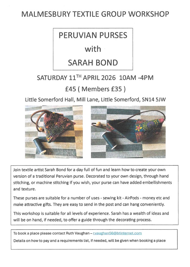 Malmesbury Textile group Workshop